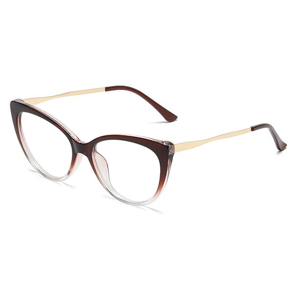 Unisex Accessories Cat Eye Retro Glasses Frame Fashion Personality Flat Glasses Street Shooting Anti Blue Light Glasses_viptrois.com