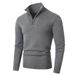 Men's Winter Fleece-Lined Zip-Up Turtleneck Sweater – Big & Tall Warm Knit Pullover, Long Sleeve Casual Comfort_viptrois.com