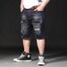 Guangzhou Xintang Jeans Summer Tide Brand Ripped Jeans Men's Fattened Plus Size Straight Pants Men's Large Size Men's Clothing_viptrois.com