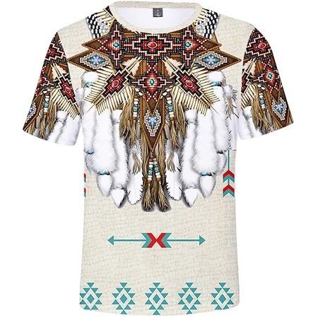 Men's Clothing Printing Casual Loose Short Sleeved T Shirt_viptrois.com
