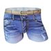 Pulse 2025 Cross-Border New Men's Underwear Fashion Cotton Denim Belted Printed Boxer Briefs_viptrois.com