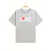 Camiseta Cómoda Hombres Estampado Patrón "AMO A MI NOVIA", Camiseta Gráfica, Verano Hombres, Ropa De Hombre Con Estilo_viptrois.com