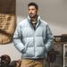 Men's Clothing Short Down Jacket Winter Men's Short Puffer Jacket, High-Loft Duck Down Coat, Warm Winter Oversized Bomber For Teens & Young Adults_viptrois.com