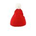 Christmas Children's knitted red hat Hairball wool hat hat Children's knitted Christmas color hat_viptrois.com