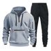 Men's Zip-Up Hoodie With Multiple Pockets - Fleece Lined Pullover Sweatshirt For Casual & Sports Wear_viptrois.com