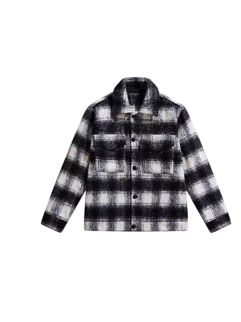 American Plaid 2025 Men's Trendy Brand Winter New Loose Heavy Cotton-padded Jacket_viptrois.com