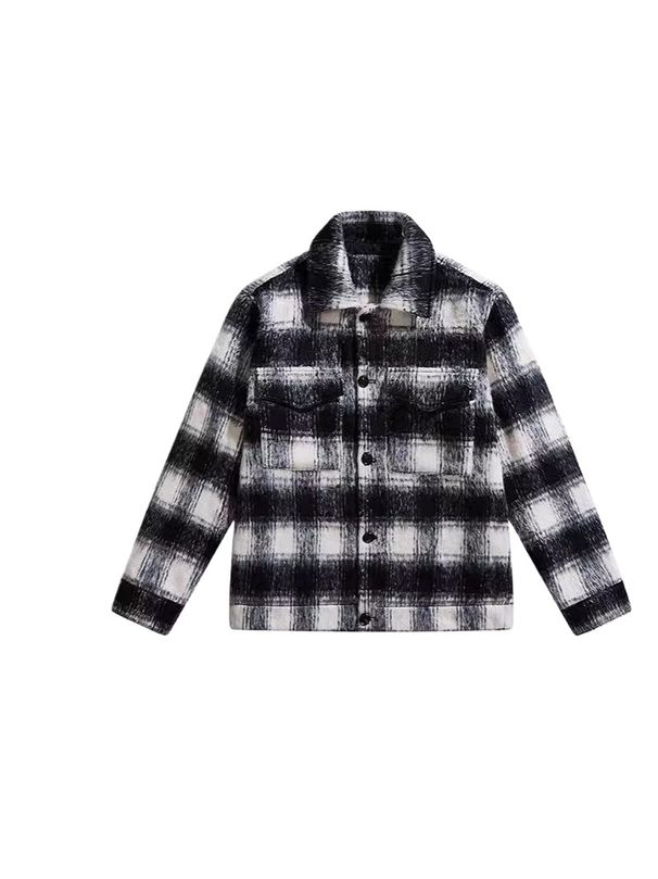 American Plaid 2025 Men's Trendy Brand Winter New Loose Heavy Cotton-padded Jacket_viptrois.com