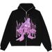 Gothic Letter Hoodie – Unisex Dark Fashion Zip-Up Sweatshirt | Harajuku Streetwear Oversized Couple Hoodie (Black, Grey)_viptrois.com