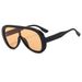 New One-piece Large-frame Sunglasses European And American Cross-border Large-frame Sunshade Sunglasses Fashionable Wear Versatile Sunglasses_viptrois.com