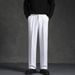 Men's Straight Leg Dress Pants High End Feel Summer Style Loose Fit Versatile Casual Long Black Suit Pants_viptrois.com
