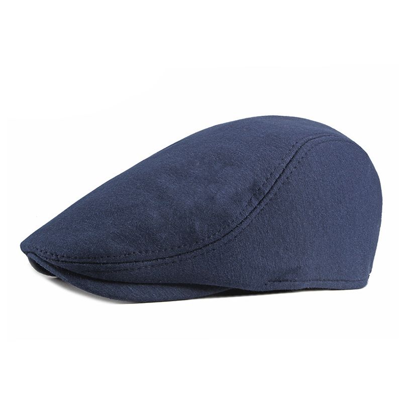 Artistic Youth Beret For Men Women, Solid Color Duckbill Cap, Spring Autumn British Style, Middle-aged And Elderly_viptrois.com