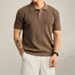 Men's Clothing Luxury Soft Ribbed Shirt Thin Wool Blend Summer Top Quality Fashion Clothing For Men_viptrois.com