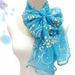 Internet Celebrity Printed Ruffled Scarf For Women Korean Style Spring And Autumn Long Sun Protection Shawl Veil_viptrois.com
