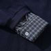 Two-Piece Sweatshirt With Turn-Down Collar, Patchwork Plaid Design, Spring And Autumn Men's Polo Shirt, Long Sleeve_viptrois.com
