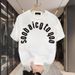 Men’S Trendy Oversized Letter Print T-Shirt – Summer Streetwear Essential (Unisex Fit, High-Quality Cotton, S-5xl, Multiple Colors)_viptrois.com