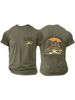 Men's Alligator Print T-Shirt – Breathable Polyester Crew Neck Tee (S-5XL, 180GSM, Summer Casual, 20+ Colors)_viptrois.com