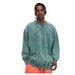 Loom 425g Heavy Washed Vintage Wax-Dyed Crew Neck Men's Sweatshirt European Size Oversized Trendy Hip-Hop Top_viptrois.com