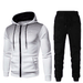 Men's Clothing Autumn and Winter New Men's Casual Cardigan Hooded Sweater 3D Printed Youth Men's Jacket Set_viptrois.com