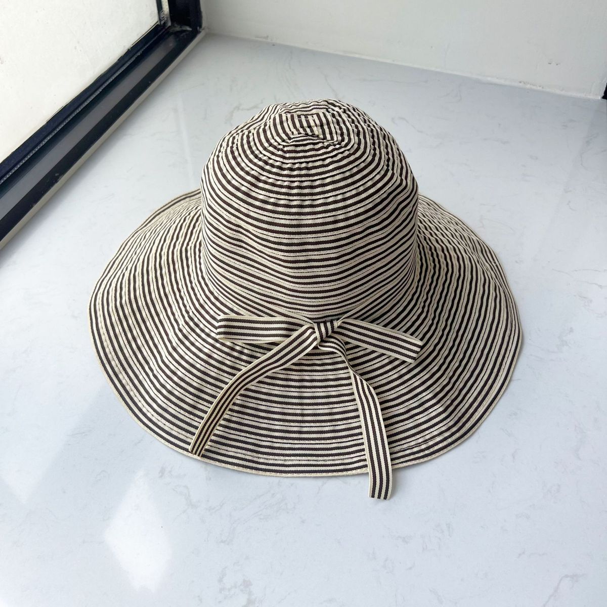 Striped Summer UV Protection, Outdoor Fashion, Fisherman Hat, Women's Sun Hat_viptrois.com
