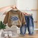 "Soft Cotton Kids Hoodie & Pants Set - Unisex Toddler Outfit With Cute Animal Prints, Long Sleeve, Comfy Casual Wear For Boys & Girls (80-120cm)"_viptrois.com