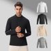 Men's Clothing Long-Sleeved Half-Zip Running Fitness Training Sports Long-Sleeved Quick-Drying Breathable Thin Stand-Up Collar Outer Suit_viptrois.com