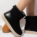 European and American winter new thick-soled plus velvet thickened snow boots women's foreign trade large size warm towel short boots cotton shoes_viptrois.com