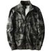 Loom Foreign Trade Overstock Men's Cut Label Cowhide Stand Collar Cardigan Camouflage Sweatshirt Spring Autumn Style European_viptrois.com