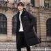 Men's Clothing White Duck Down Jacket Men's Winter New Long Style Over The Knee Lengthened Thick Warm Simple Versatile Jacket_viptrois.com
