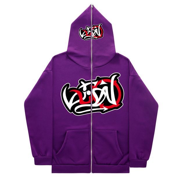 Men's Hooded Long Zipper Jacket Fashion Line Print Sports Casual Quick-Dry Breathable 2023 Sweatshirt Trend_viptrois.com