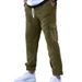 Men's Trousers Corduroy Trousers Men's Autumn Loose Straight Wide-leg Trousers Solid Color Multi-pocket Men's Casual Trousers_viptrois.com