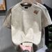 Men's Clothing New Summer Fashion Trendy Men's Tie Dye Short Sleeved T Shirt With Round Neck Design, Simple And Versatile Top With Pocket Square_viptrois.com