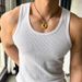 Men's Clothing Shaped Vest For Summer Men's Sports Fitness Thick Thread Men's Sleeveless Training Elastic Slim Sweat_viptrois.com