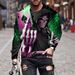 Men's Halloween 3D Skull Print T-Shirt - Retro Streetwear Long Sleeve Tee For Casual Wear (Polyester, Lightweight, Anti-Wrinkle, S-XXXXL)_viptrois.com