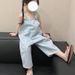 Korean Children's Clothing Children's Denim Overalls Spring And Summer Girls' Stylish Jumpsuits Boys' Handsome Loose Versatile Pants_viptrois.com