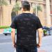 Large Size Men's Full Body Printing Casual T-shirt Men's Trend Loose Dark Flower Pullover Summer Thin Short-sleeved T-shirt Men's_viptrois.com