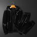 Men's Gold Velvet Tracksuit Set 2-Piece Hooded Lounge Suit | Loose Fit Casual Jogger Outfit For Autumn Winter | Soft Velour Jacket & Pants_viptrois.com