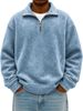 Men's Half-Zip Sweatshirt - Winter Long-Sleeve Cotton Pullover With Stand Collar (S-5XL, 400GSM, 12 Colors)_viptrois.com