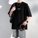 Summer Thin Loose Short Sleeved T-shirt For Men, Breathable Off Shoulder Top, Round Neck Five And A Half Sleeve T-shirt,_viptrois.com