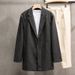 Men's Clothing Woolen Coat Men Autumn And Winter Fashion Leisure Temperament Solid Color Trendy Medium And Long Woolen Coat_viptrois.com