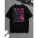 Hombres Camiseta Con Estampado De Dibujos Animados Y Slogan_viptrois.com