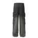 Multi-Pocket Patchwork Cargo Jeans For Men American Style High Waist Straight Pants Design Sense Ins Trend Floor-Length_viptrois.com