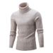 Loom Factory Wholesale Foreign Trade Men's Knitted Sweater Autumn Winter New European And American High Neck Solid_viptrois.com