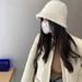 Autumn and Winter Korean Gradient Color Warm Women's Rabbit Hair Bowl Show Face Small Fisherman Fashion Tourism Bucket_viptrois.com