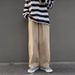 Men's Clothing Retro Solid Color Loose Wide Leg Pants High Street Straight Casual Trousers_viptrois.com