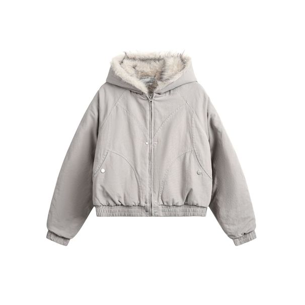 Men's Clothing Fashion Brand 2025 Winter Plus Velvet Cotton Jacket Fur Collar Mountain Carving Jacket American Retro Warm Cotton Padded Jacket Hooded_viptrois.com