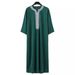 Men's Clothing New Middle Eastern Arab Robe Long Sleeve Embroidered Red Packet Men's Muslim Robe_viptrois.com