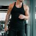 Men's Clothing Knitted Vertical Strip Fitness Sports Leisure Slim Vest Sleeveless Wide Shoulder Vest_viptrois.com