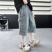 Boys' Cropped Pants Summer Thin 2025 New Style Medium And Large Boys Casual Children's Stylish Loose Jeans_viptrois.com