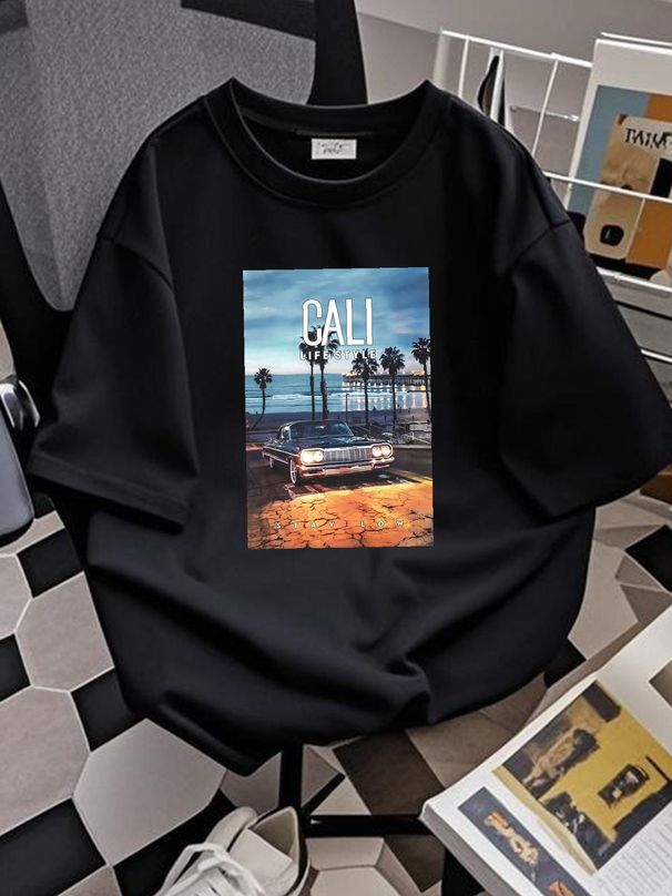 CALIFORNIA LOWRIDER T-shirt Cali Low Rider Urban Streetwear Men's Tee White New Streetwear Casual Stylish Top For Everyday Wear Fashion Stretched_viptrois.com