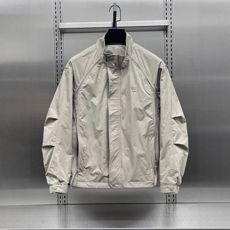 Men's 2025 New Autumn Korean Style High-end Patchwork Workwear Stand Collar Jacket Top Trendy Brand Cool_viptrois.com